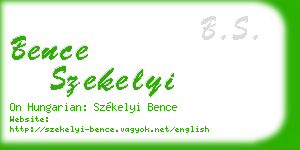 bence szekelyi business card